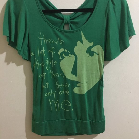 Green Graphics Open Key Hole Shirt - Item#19 - Picture 2 of 5